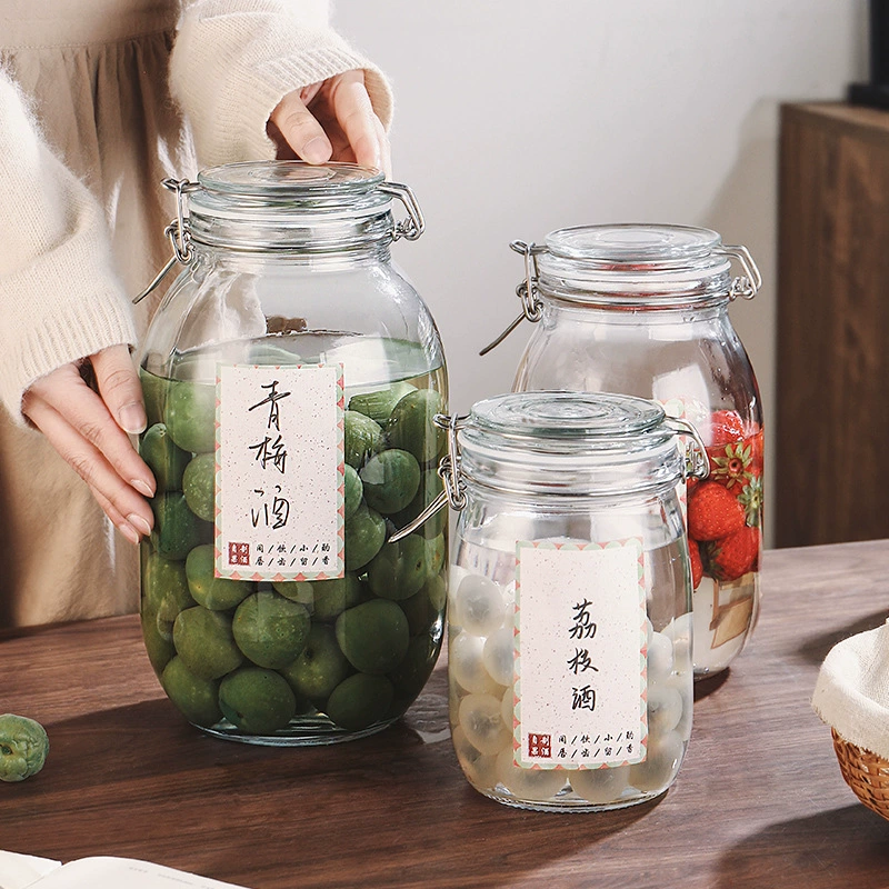 Бутылка вина из зеленой сливы, стеклянная герметичная банка, бутылка фруктового вина, банка для виноделия, контейнер для вина из ягод лаврового дерева, пустая бутылка, банка для вина, бочка для хранения домашнего вина