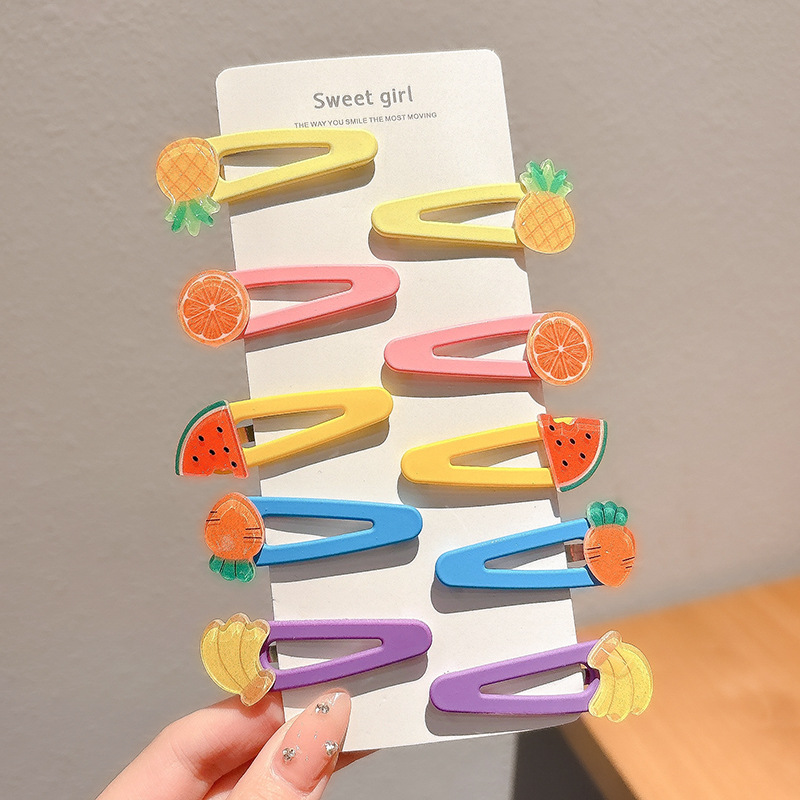 Caricatura curry clip para el cabello lateral de las mujeres clip para el cabello niños lindos clip para el cabello al por mayor