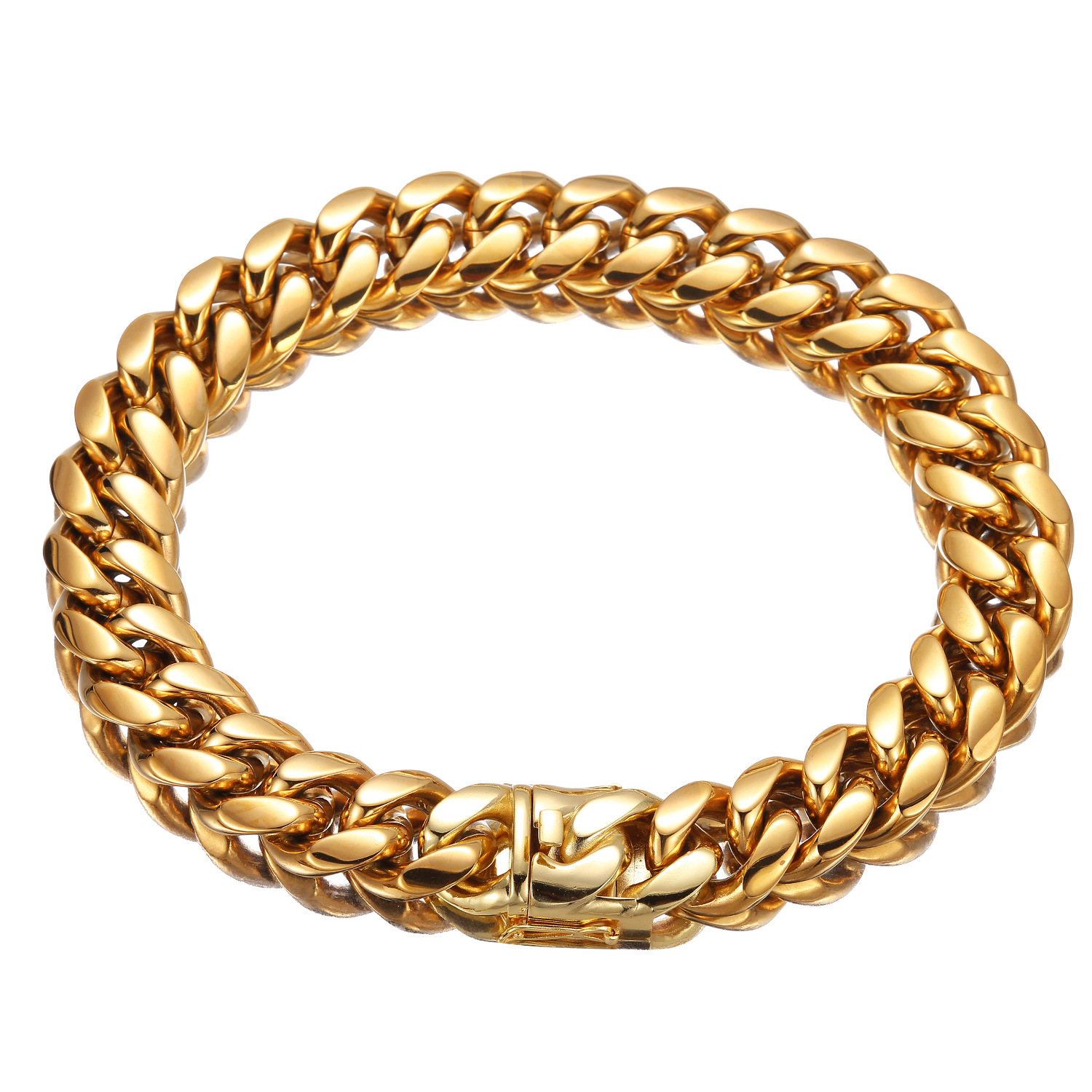1 Piece Quantity Hip-Hop Punk Geometric 304 Stainless Steel Polishing Unisex Chain Necklace Men Chain Necklaces
