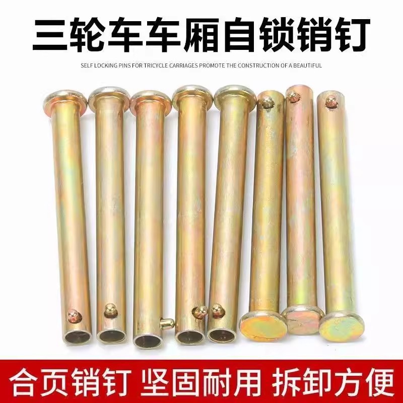 电动三轮车货箱车门插销自锁穿钉合页穿钉车斗车厢合页铰链插销件