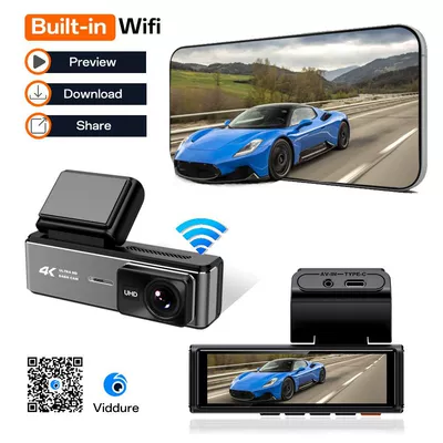 Cross-Border New Model 3.59-Inch Screen 4K Ultra-High-Definition Wifi Mobile Phone Connectivity Gps Dual Recording Front and Rear Car Dash Cam (Driving recorder) - 4k-single-lens-with-wifi