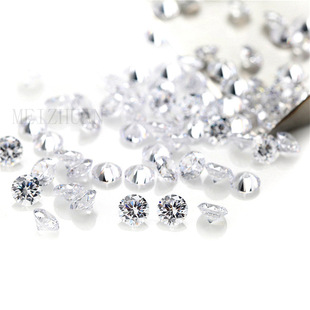 Factory wholesale 5a eight hearts and eight arrows white round zircon small naked stone artificial synthetic gem jewelry accessories