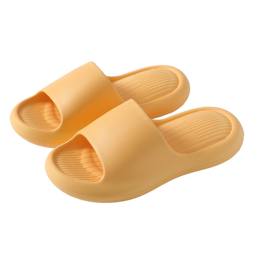 Couple's slippers feel like stepping on shit, indoor home, bath, thick-soled air-cushion shoes, home floor, women's sandals, men's summer slippers