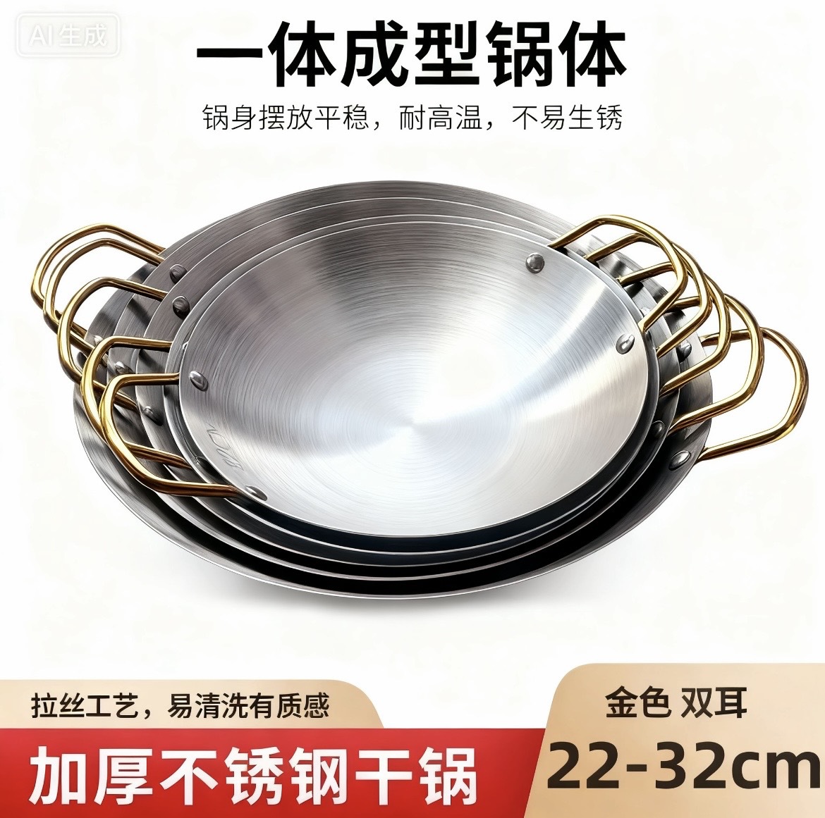 Stainless Steel Small Hot Pot for Commercial Use, Seafood Hot Pot, Seafood Dry Pot for Restaurants and Bars, Alcohol Stove Pot Wholesale
