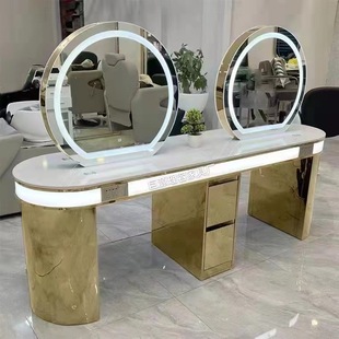 Hairdressing shop Internet celebrity single-sided hairdressing mirror with light barber shop four-sided hairdressing mirror single-sided mirror double-sided mirror