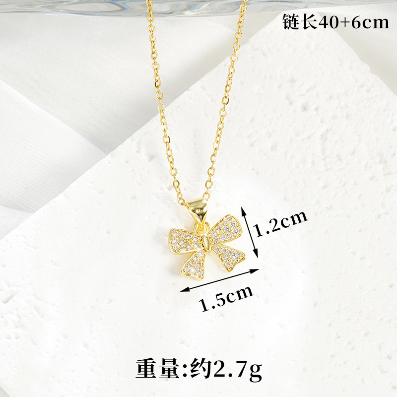 Collar de lazo x3106 - Diamante blanco