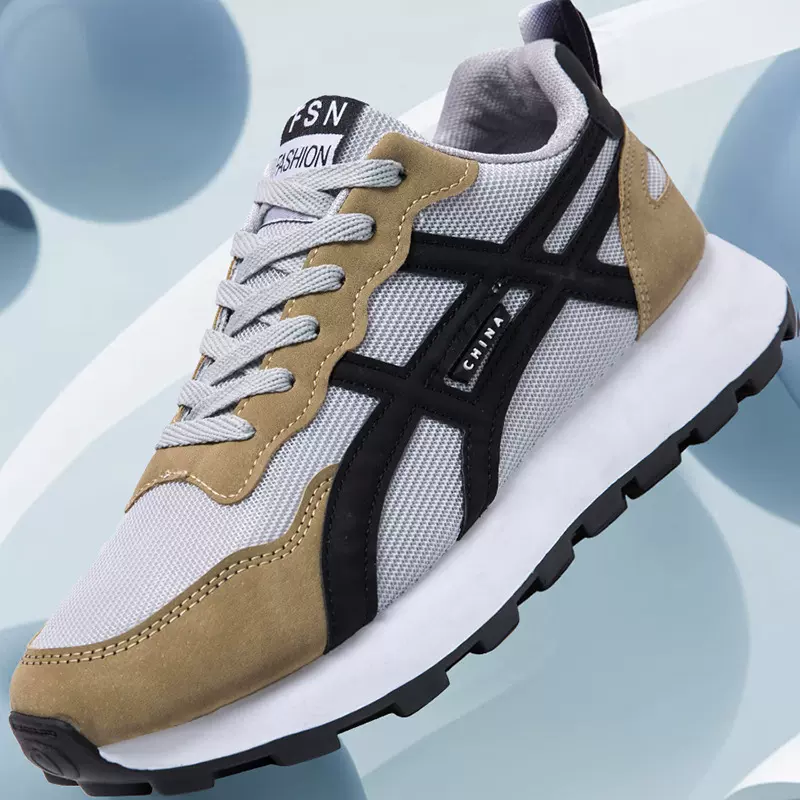 男士休闲运动鞋2025冬季新款外贸男士单鞋透气跑步鞋潮流百搭男鞋