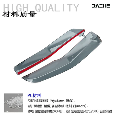 Suitable for Haojue Uhr Special Leg Wind Shield, Windproof Cover, Leg Protector, Knee Guard, Wind Deflector, Side Wind Shield Accessories Modification (Motorcycle front windshield) - smoke-gray