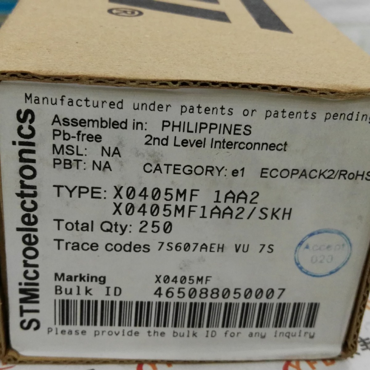 X0405MF 三端单向可控硅 ST 原装正品