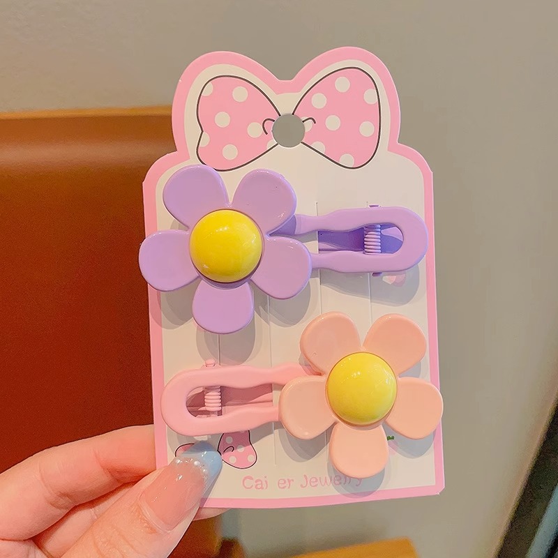 Los niños flor horquilla verano bebé roto pelo clip tocado niña no duele pelo lado sin fisuras