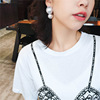 Short universal earrings from pearl, internet celebrity
