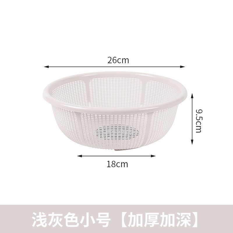 プラスチック排水バスケット、家庭用極細極厚キッチン米洗いふるい、果物野菜洗いバスケット|undefined