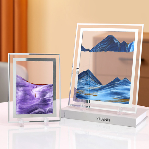 Quicksand painting living room ornaments hourglass painting creative three-dimensional office home decoration gifts desktop ornaments quicksand painting