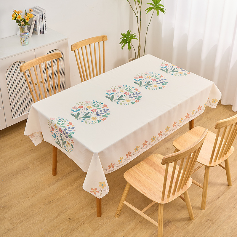 Tablecloth Waterproof and Oil-Proof, No-Wash, Anti-Scalding, Pvc Plastic Coffee Table Mat, Desk Mat, Ins Fabric Tablecloth, Scandinavian Tablecloth