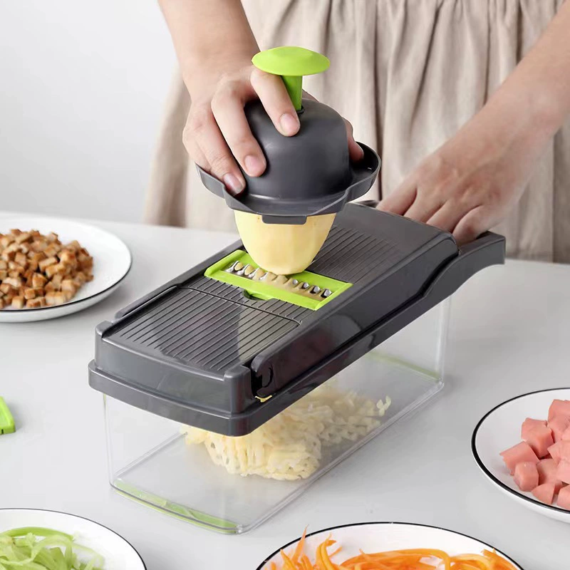 Multi-functional vegetable cutting artifact cross-border Amazon kitchen 16-in-1 dicer and grater set vegetable chopper