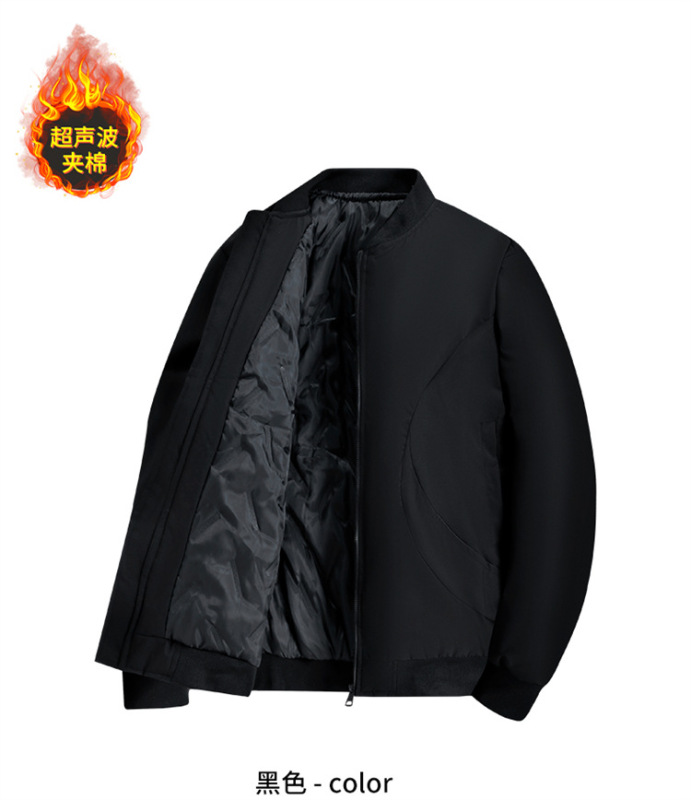 Low-Priced, High-Volume Cotton-Padded Baseball Collar Jacket for Men, Autumn and Winter Wear, Korean Style, Light Mature Style, Pilot Jacket