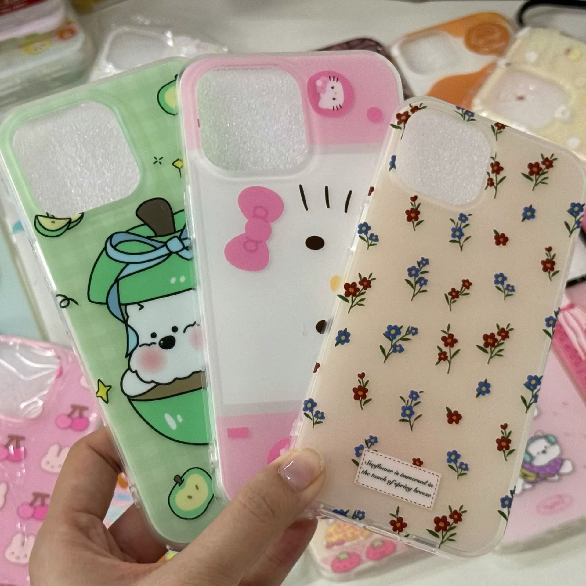 Чехол для мобильного телефона IMD, противоударный и прочный, случайный дизайн в стиле "слепой бокс", оптом для уличных ларьков, подходит для Apple 15 Pro/14/13, силиконовый, противоударный.