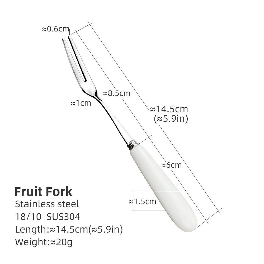304 스테인레스 스틸 과일 포크 두 이빨 14.5cm