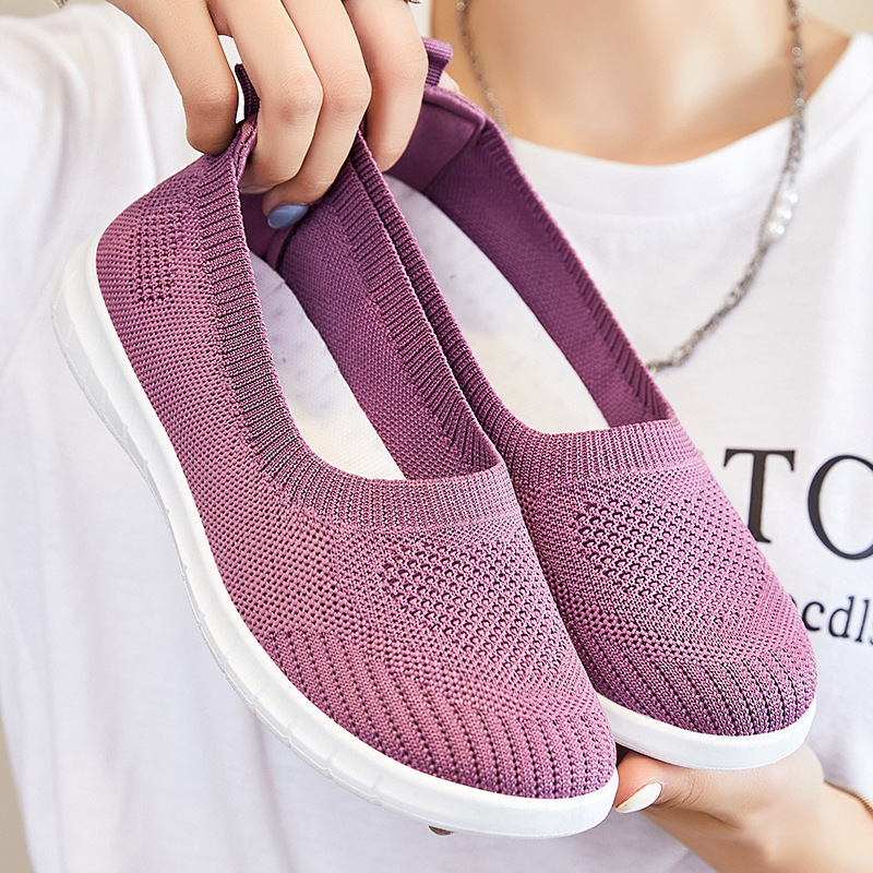Mother's Shoes Foreign Trade Women's Shoes Flat-soled Slip-on Casual Shoes Soft-soled Old Beijing Cloth Shoes For Women