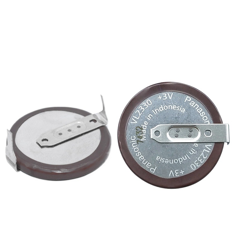 日本进口原装松下VL233 纽扣电池3V带脚可充电路虎汽车遥控器电池
