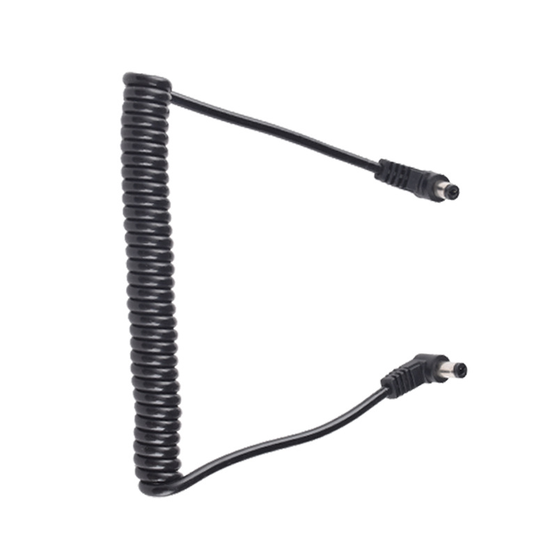 PU弹簧线材电源线螺旋线多芯线材DC公母头弹簧线加工