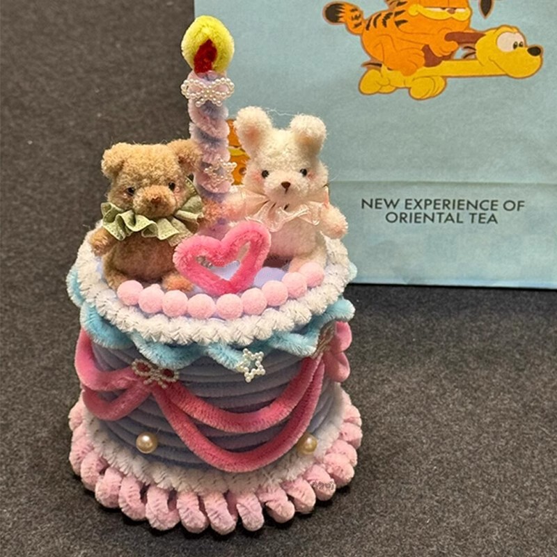 Creative Cute Twist Bar Cake Storage Box Homemade Handmade DIY Material Bag Birthday Gift for Girls