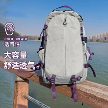 跨境新款潮旅行背包运动户外徒步野营大容量登山包男女轻便双肩包