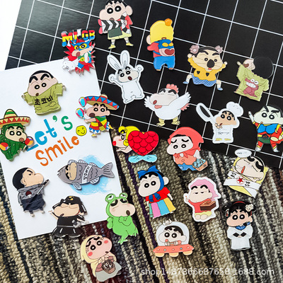 创意蜡笔小新亚克力冰箱贴磁贴吸铁石日本动漫卡通家居装饰品