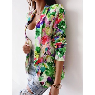 2023 Amazon New Printed Spring Suit Jacket