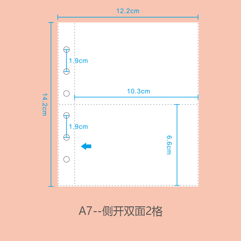 A5 reemplazo de álbum de hojas sueltas colección de bolsa de almacenamiento de tarjeta pequeña estrella de 3 pulgadas y 5 pulgadas 4-grid High transparente 6-hole bolsa de álbum de hojas sueltas
