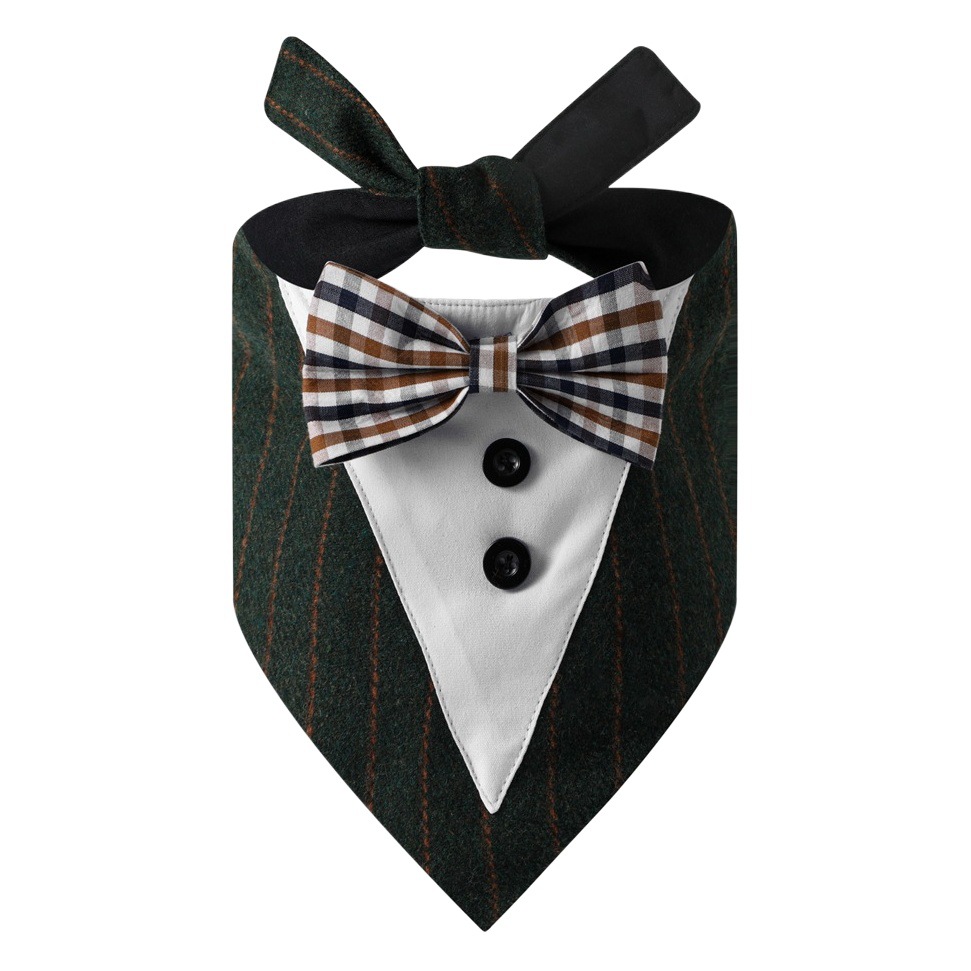 TANPOPO transfronterizo nuevo traje de mascota guapo mascota boda boca toalla perro bufanda
