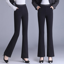 一件代发大牌九分裤女士韩版高腰时尚小个子微喇裤百搭显瘦休闲裤