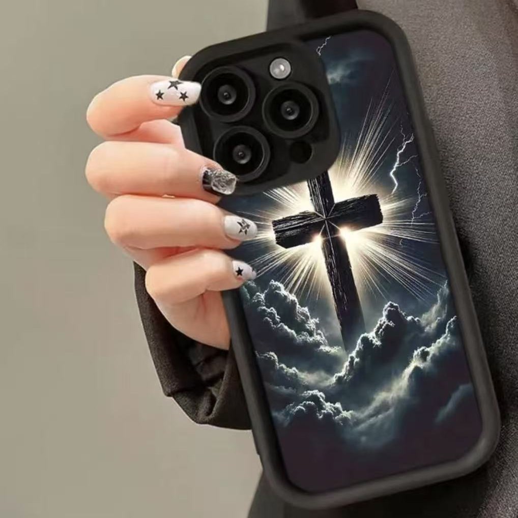 Cruz luminosa para iphone16promax funda para teléfono 11 Apple 15/14/13promax nuevo 12