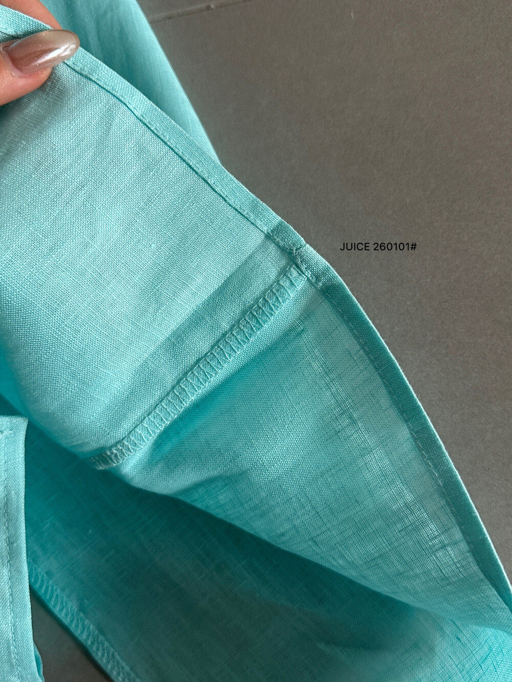 Chân váy linen cạp chun chữ A dáng dài nữ phong cách tối giản — màu đen, Xanh đen, Xanh nước biển, Màu cà phê chi tiết 14