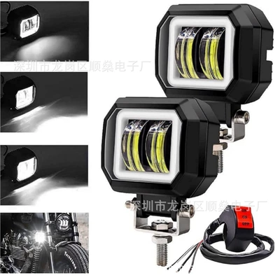 Motorcycle headlights, headlights – Supply of Electric Vehicle Headlights - square-white-aperture-for-assembly-switch