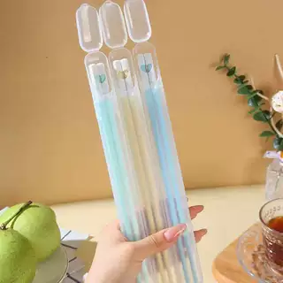 便携餐具可爱爱心筷子学生上班族高档餐具盒耐高温防滑筷子单人装