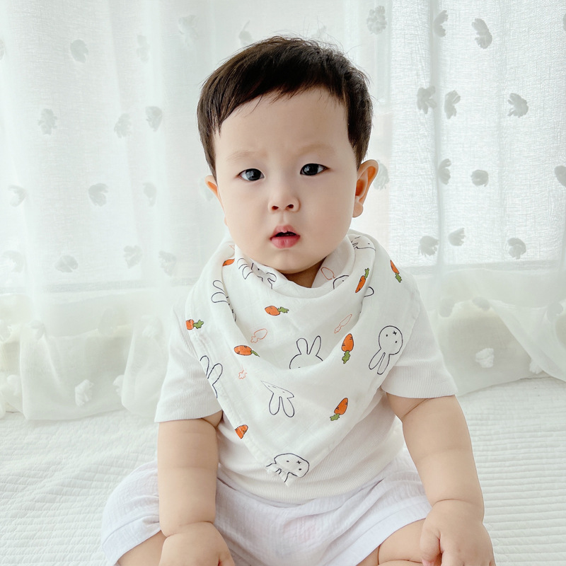 60*60cm baby products, baby square towel, gauze saliva pocket, bamboo cotton type A bib, baby saliva towel