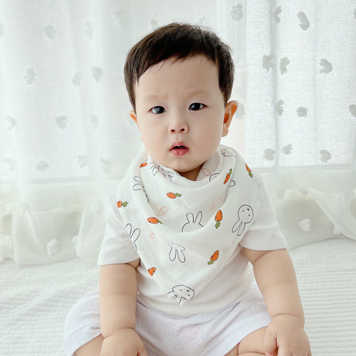60*60cm baby products, baby square towel, gauze saliva pocket, bamboo cotton type A bib, baby saliva towel