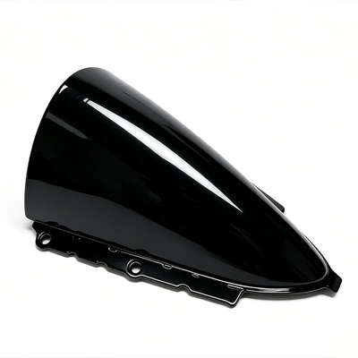 a modified, high-mounted, sporty-style — Motorcycle front windshield