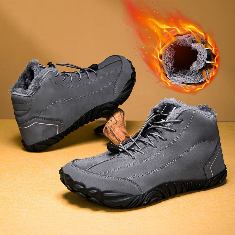 跨境厂家直销冬季加绒保暖御寒棉靴男女中帮雪地靴情侣户外棉鞋
