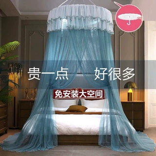 源头工厂圆顶大吊顶蚊帐新款1.5米2.0m床免安装公主风耐用文蚊帐