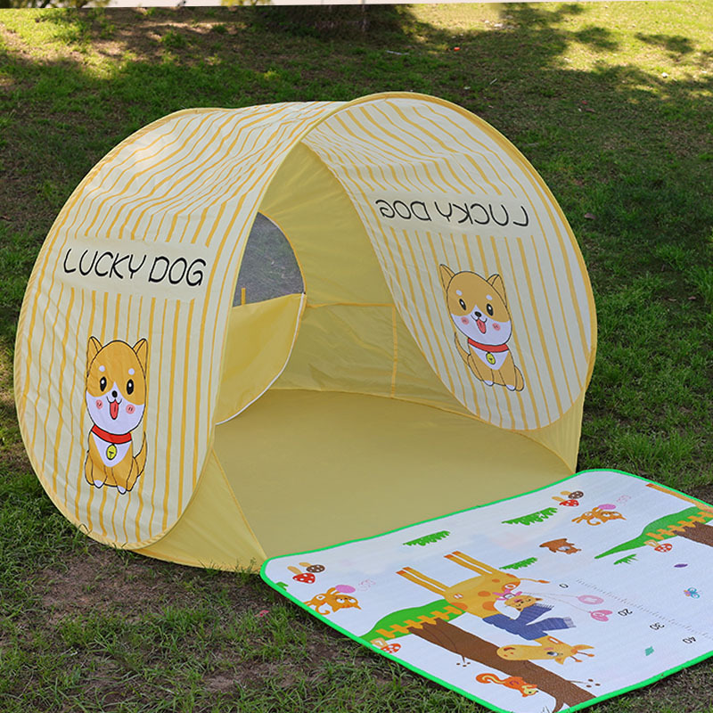 Cross-border Summer New Ins Wind Speed Open Beach Tent Outdoor Portable Foldable Sun Protection Picnic Tent Quick Throw
