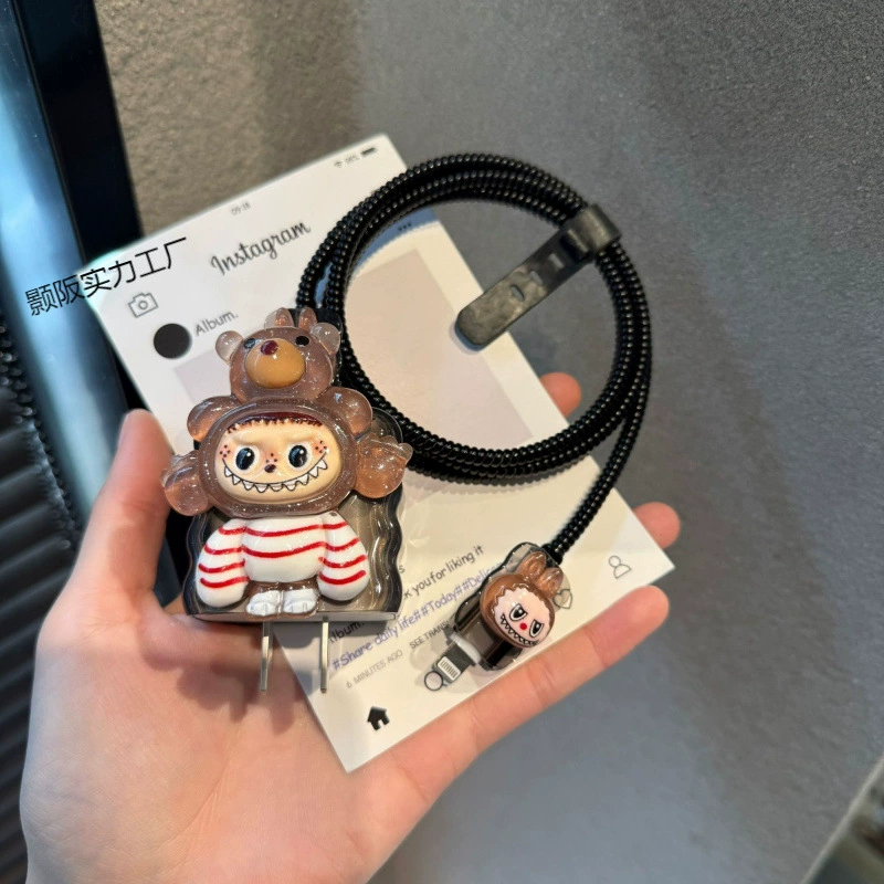 Мягкий чехол защитная крышка для зарядного устройства Cute Apple 16pro, защитное покрытие головки, кабель данных iPad11 анти- сломай, iPhone15