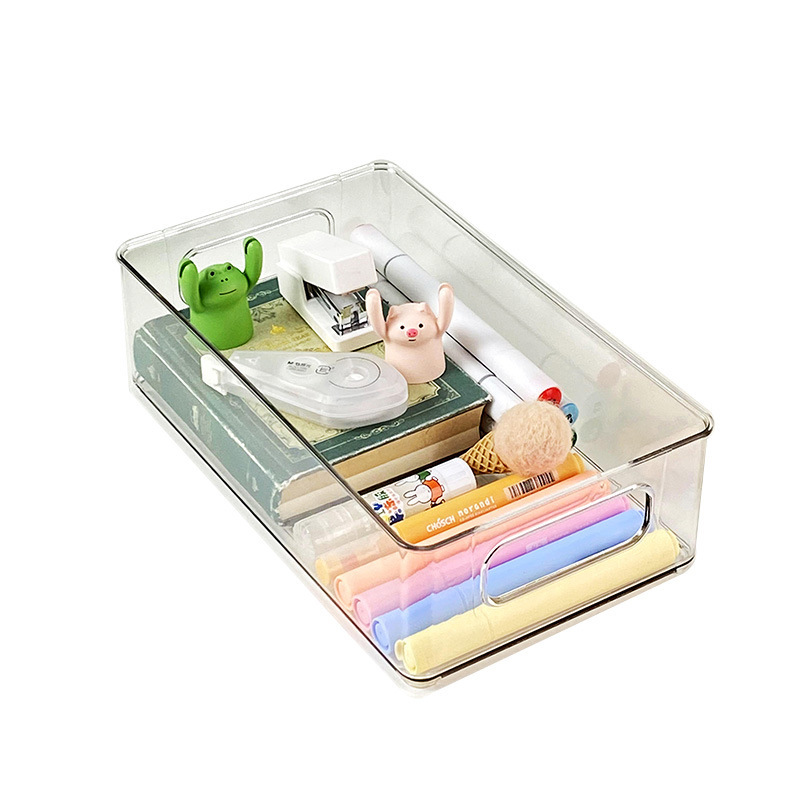 デスクトップ収納ボックスプラスチック家庭用学生寮化粧品マスク雑物整理シンプル重ね可能バスケット|undefined