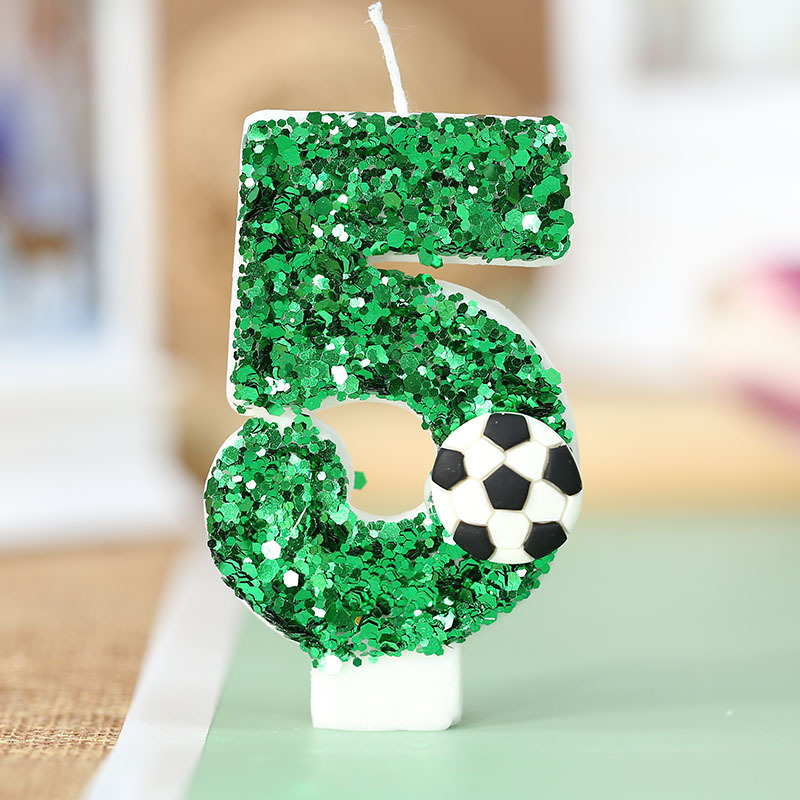 Amazon の人気サッカーシリーズデジタルキャンドル色変化クリエイティブ男の子の誕生日キャンドルケーキデコレーションドロップシッピング|undefined