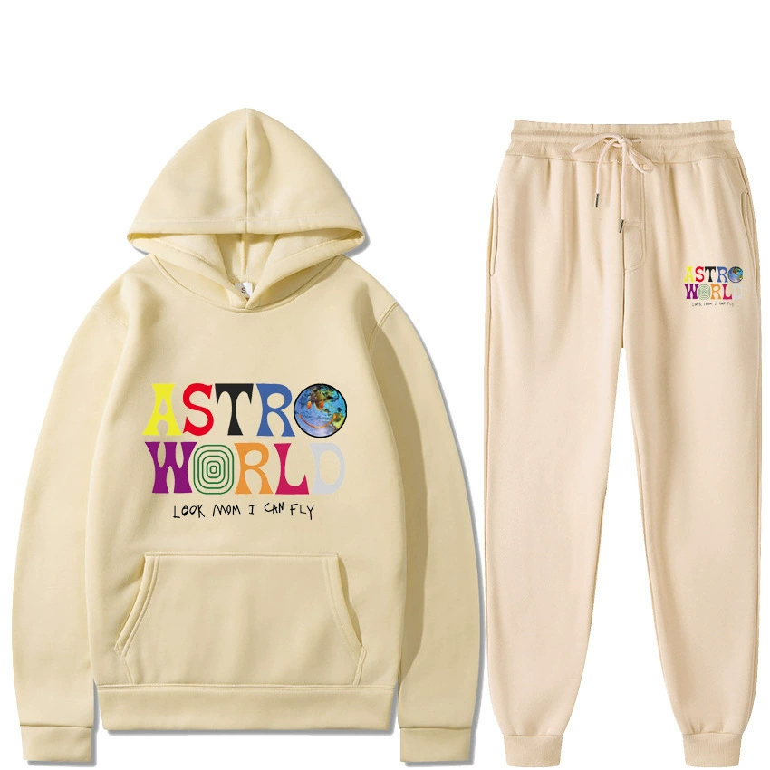 Европейские и американские горячие поиски TravisScotts ASTROWORLD Мужские и женские свитер с капюшоном Повседневные спортивные костюмы