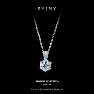 Cross-Border European and American Versatile Moissanite Necklace Fashion Year of the Snake S925 Silver Necklace Women's Sterling Silver Moissanite Pendant Versatile