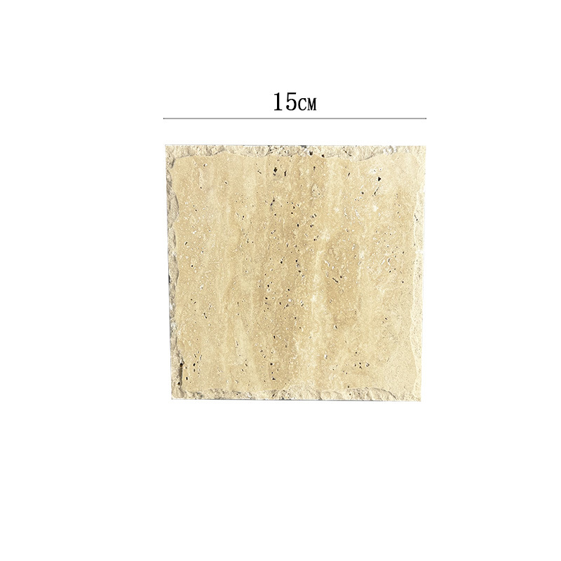 Estilo antiguo amarillo travertino irregular encaje plano hotel joyería de baño bandeja de almacenamiento pendientes exhibición de joyas