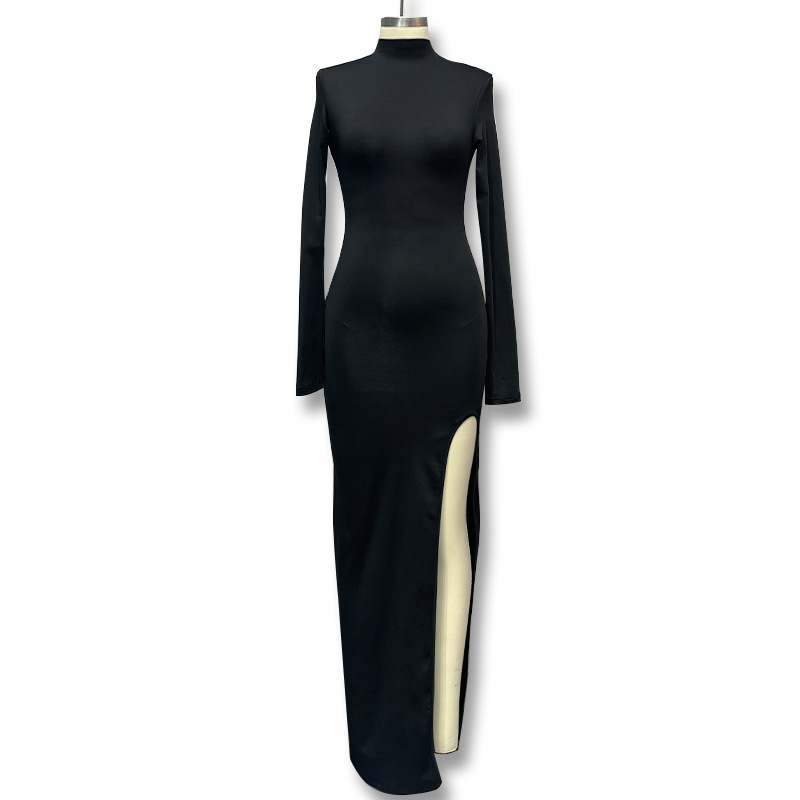 Comercio exterior transfronterizo nueva ropa de mujer vestido de noche de niña caliente europea y americana Amazon estación independiente sexy vestido dividido sin espalda image 7