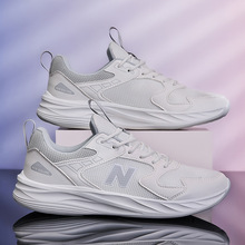 春秋新百伦酷跑运动鞋男软底减震夏季网面透气休闲情侣跑步鞋子女